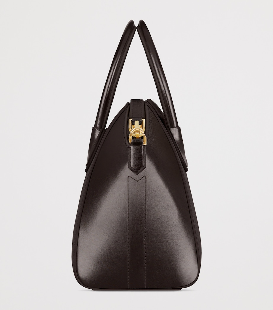 Small Leather Antigona Top-Handle Bag CHOCOLATE Image 2