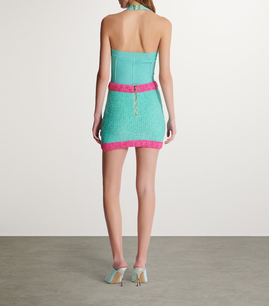 Button-Detail Mini Skirt UIH MENTHE/FUCHSIA Image 4