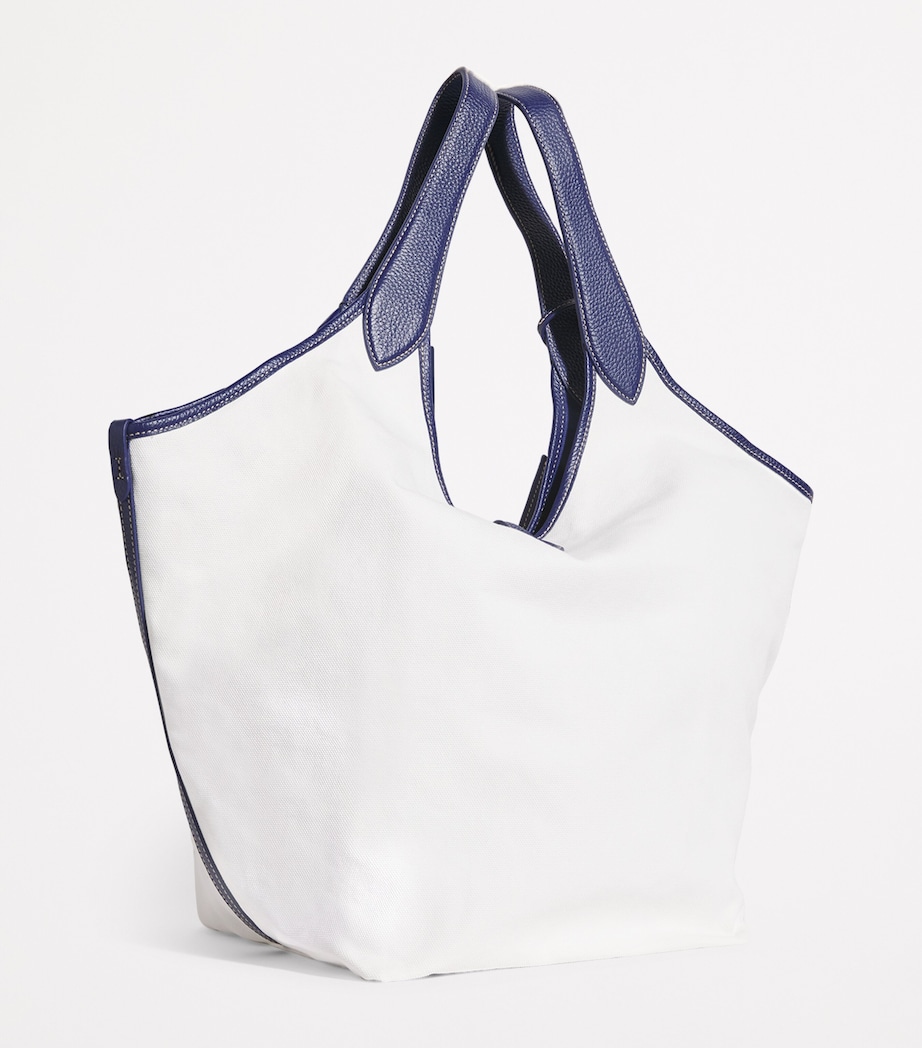 Polo Ralph Lauren Large Leather Polo Play Tote Bag White Mu Image 3