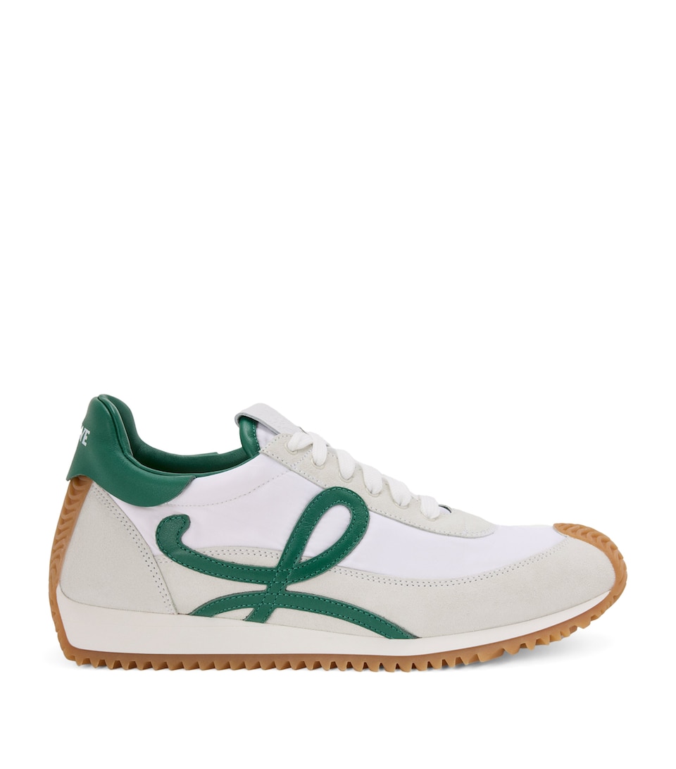 LOEWE Flow Runner Sneakers White/dark Green