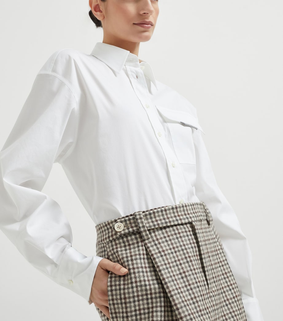 Virgin Wool Check Mini Skirt C001 Image 5