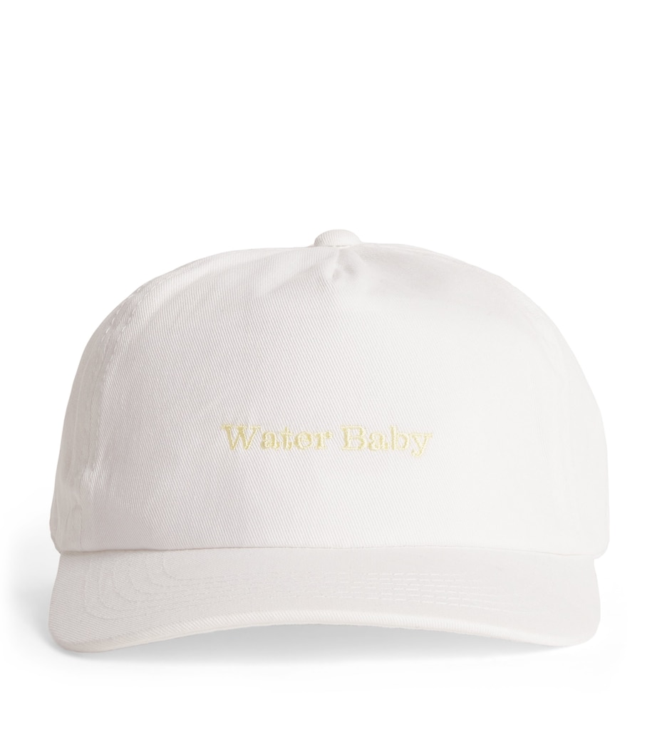 Embroidered Water Baby Baseball Cap WHITE / YELLOW Image 1
