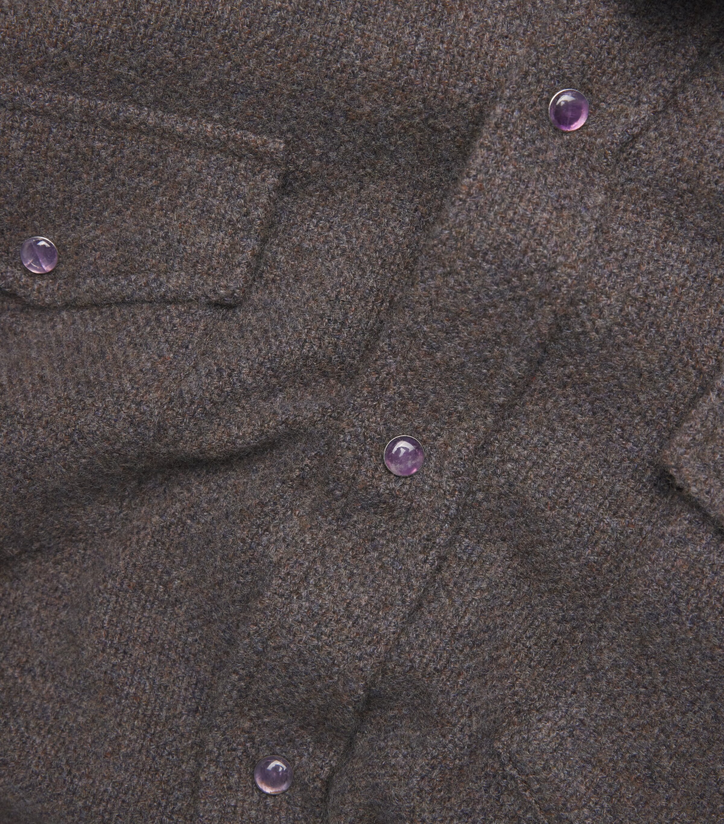 Cashmere Press-Stud Overshirt AMETHYST Image 5