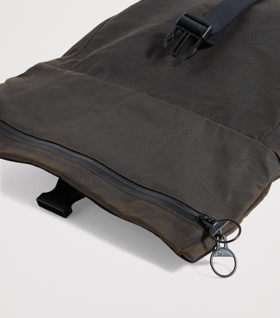 Wax Fold-Over Backpack OLIVE/BLACK Image 4