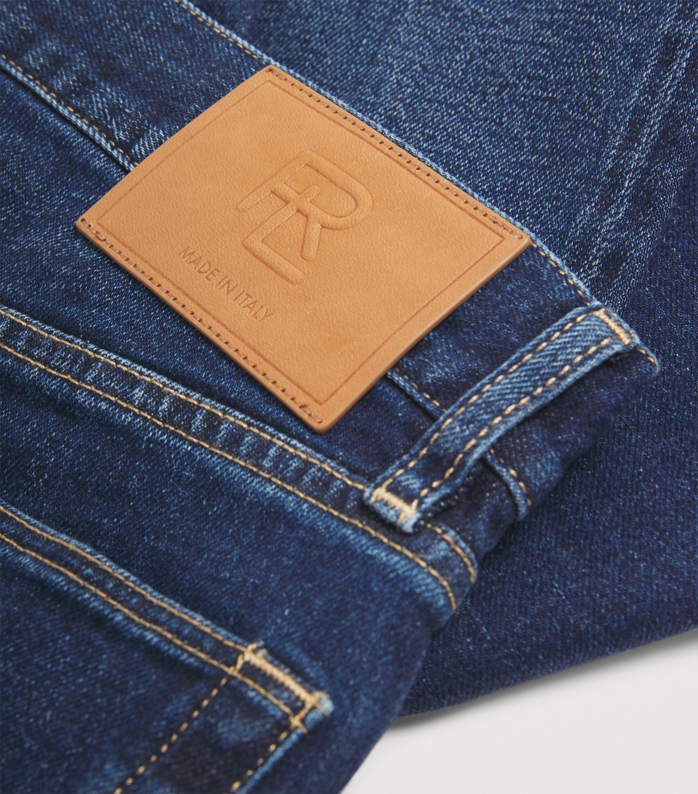 Ralph Lauren Purple Label Navy Straight Jeans | Harrods UK