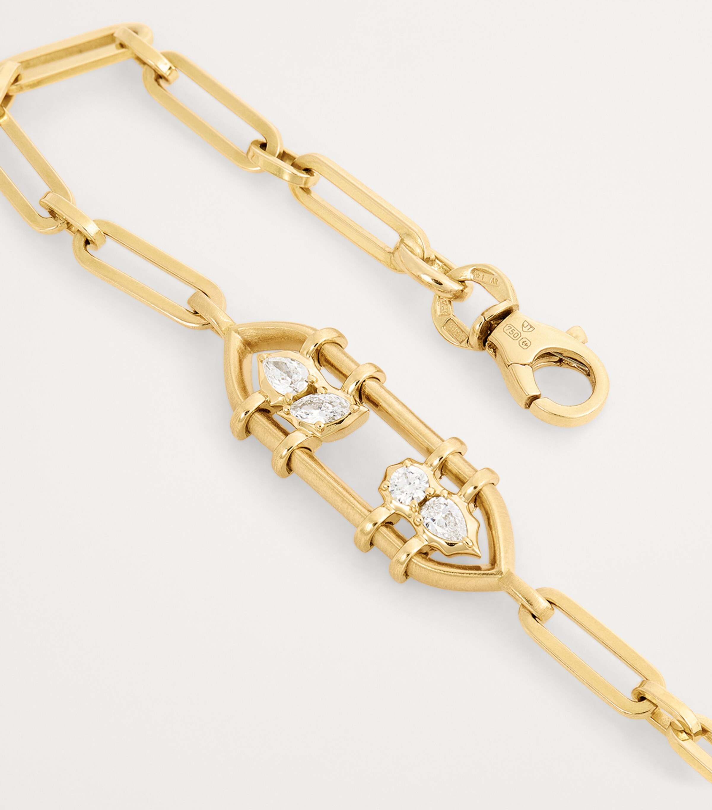 Jade Trau Yellow Gold and Diamond Posey Bracelet Yellow Gold Image 4