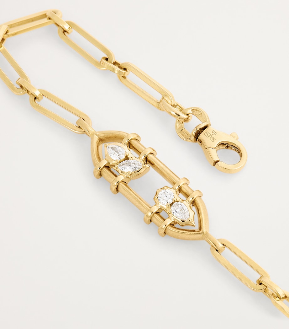 Yellow Gold and Diamond Posey Bracelet YELLOW GOLD Image 4