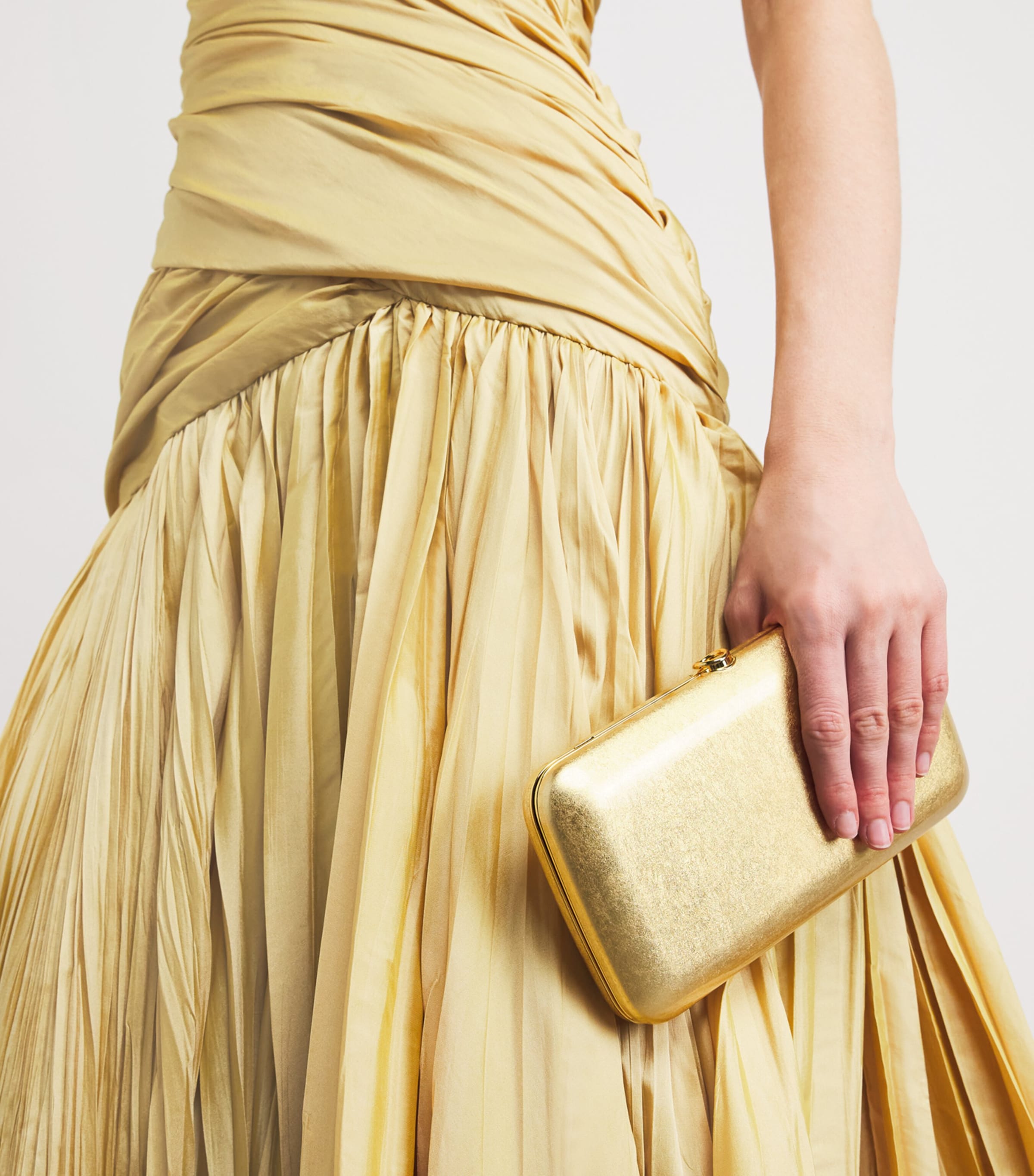 Jeffrey Levinson Gold Leaf-Coated Finely Clutch Bag Natural Gold Leaf Image 2