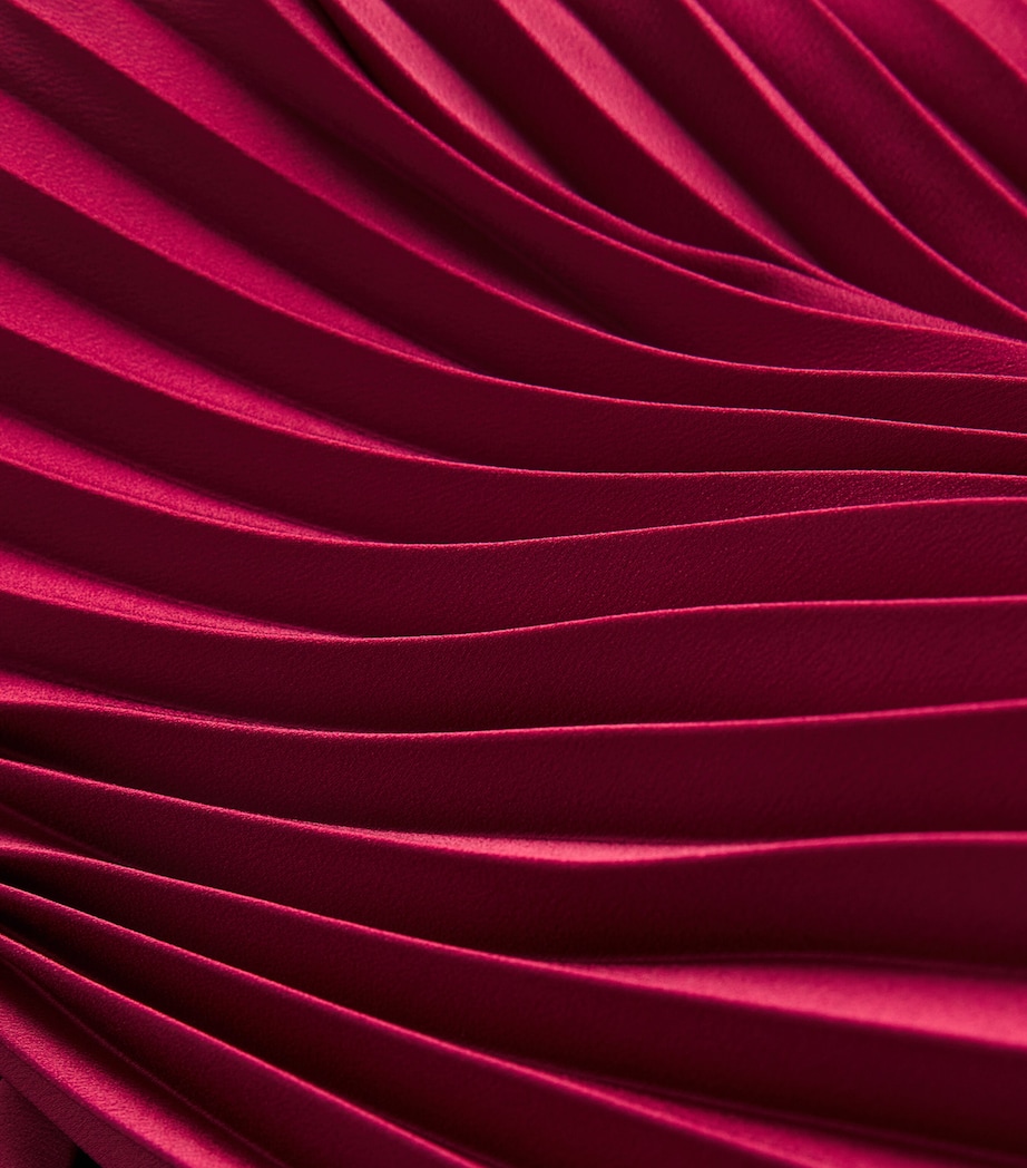 Volta Knit Weave Plissé Midi Dress RUBY Image 5