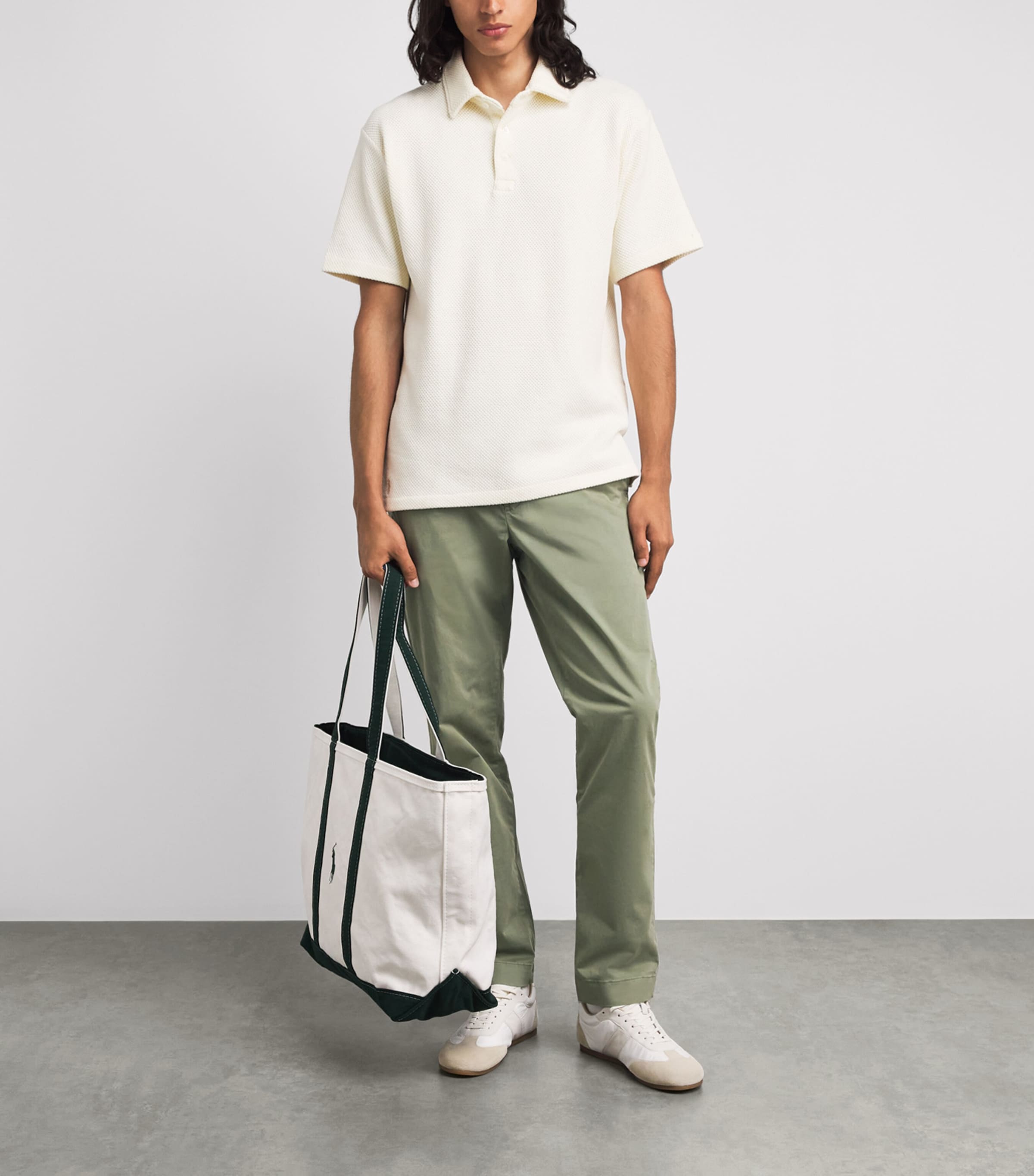 Polo Ralph Lauren Mens Stretch-Cotton Jarrett Slim Chinos Sage Green Image 2