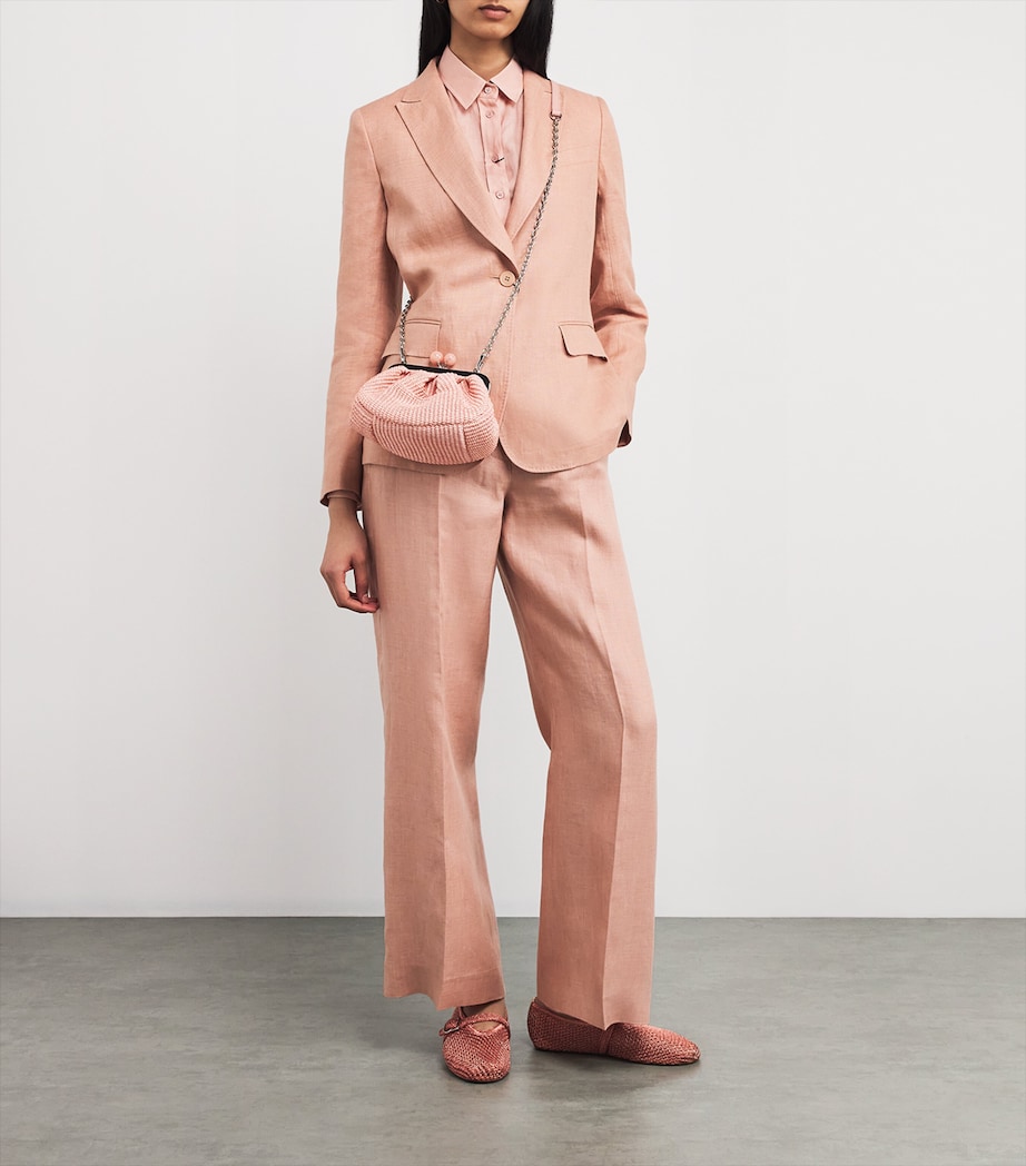 Small Raffia-Effect Pasticcino Bag PINK Image 2