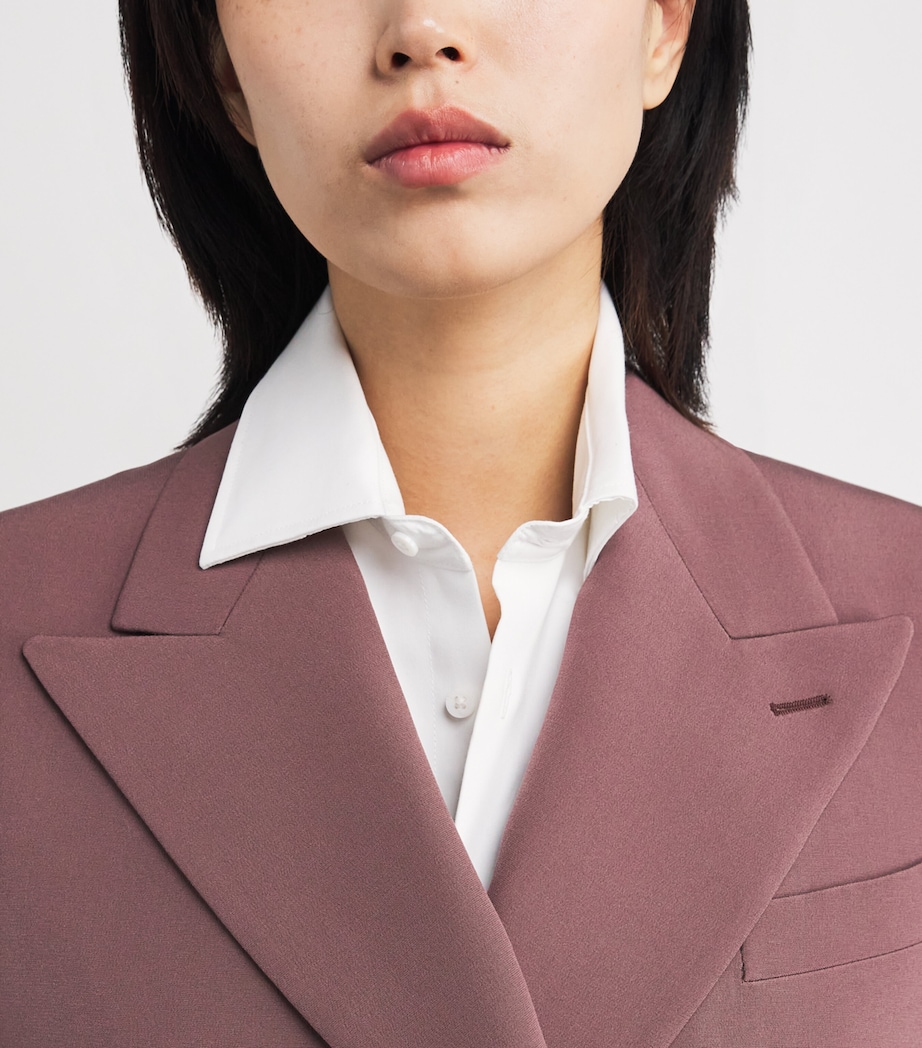 Brioni Womens Silk Double-Breasted Flavia Blazer Image 6