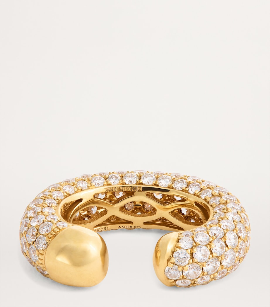 Anita Ko Yellow Gold and Diamond Cosmo Single Ear Cuff Yellow Gold Image 3