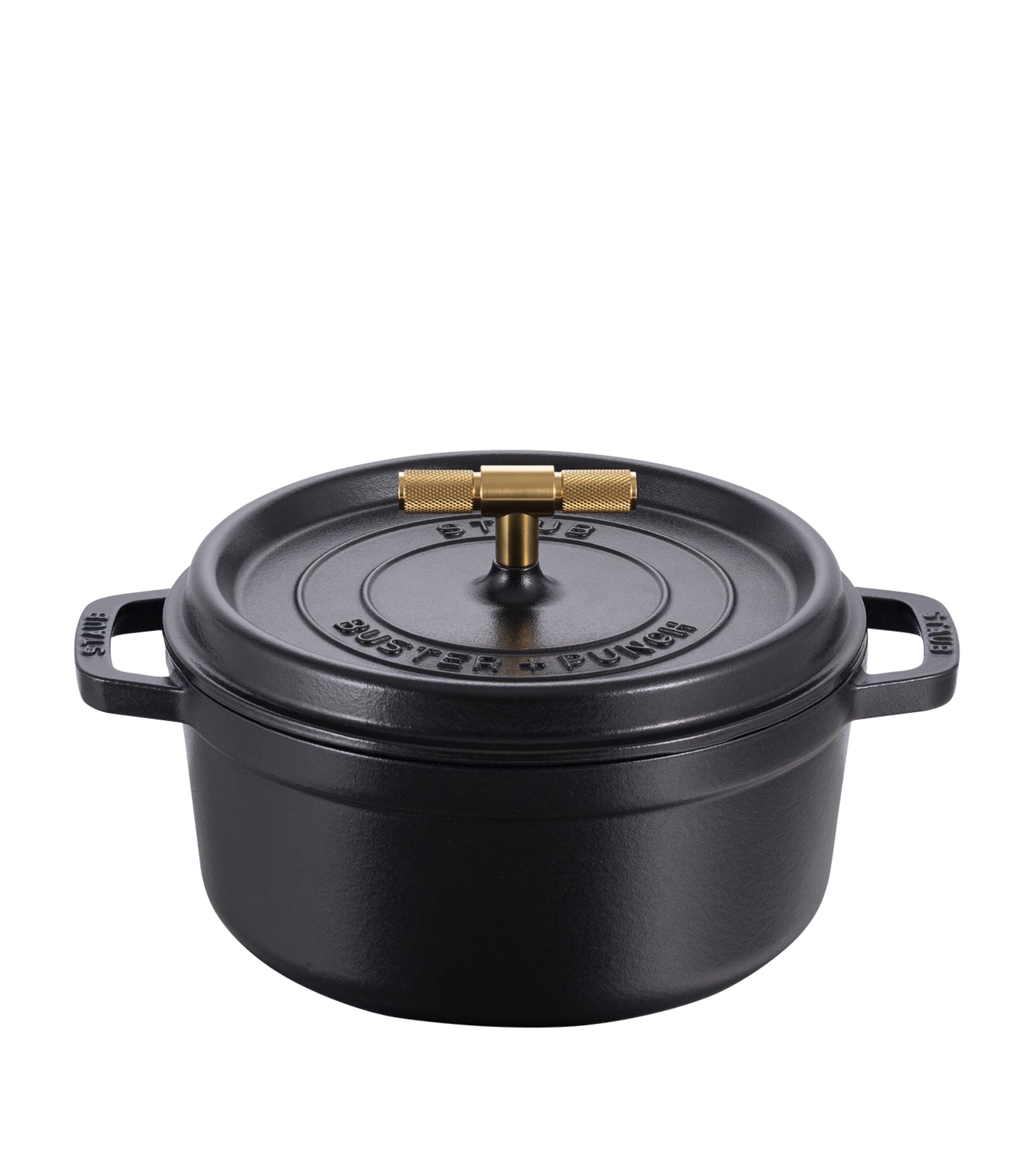 x Buster + Punch Cocotte with Brass Knob (24cm) BLACK Image 2