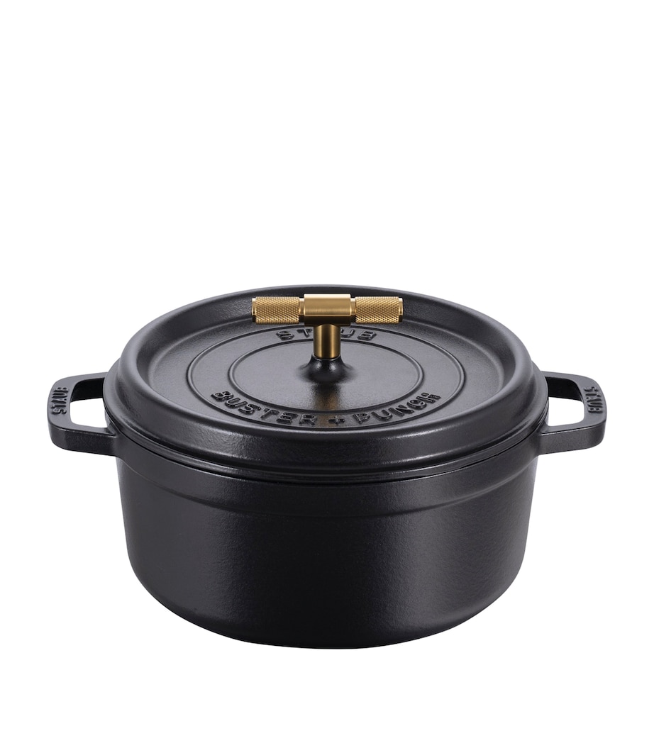 x Buster + Punch Cocotte with Brass Knob (24cm) BLACK Image 2