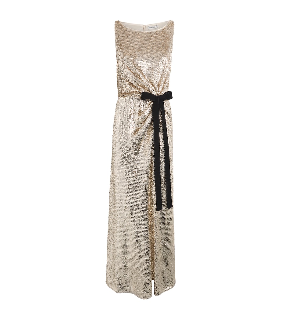 Sequinned Felicity Maxi Dress GOLD MULTI Image 1