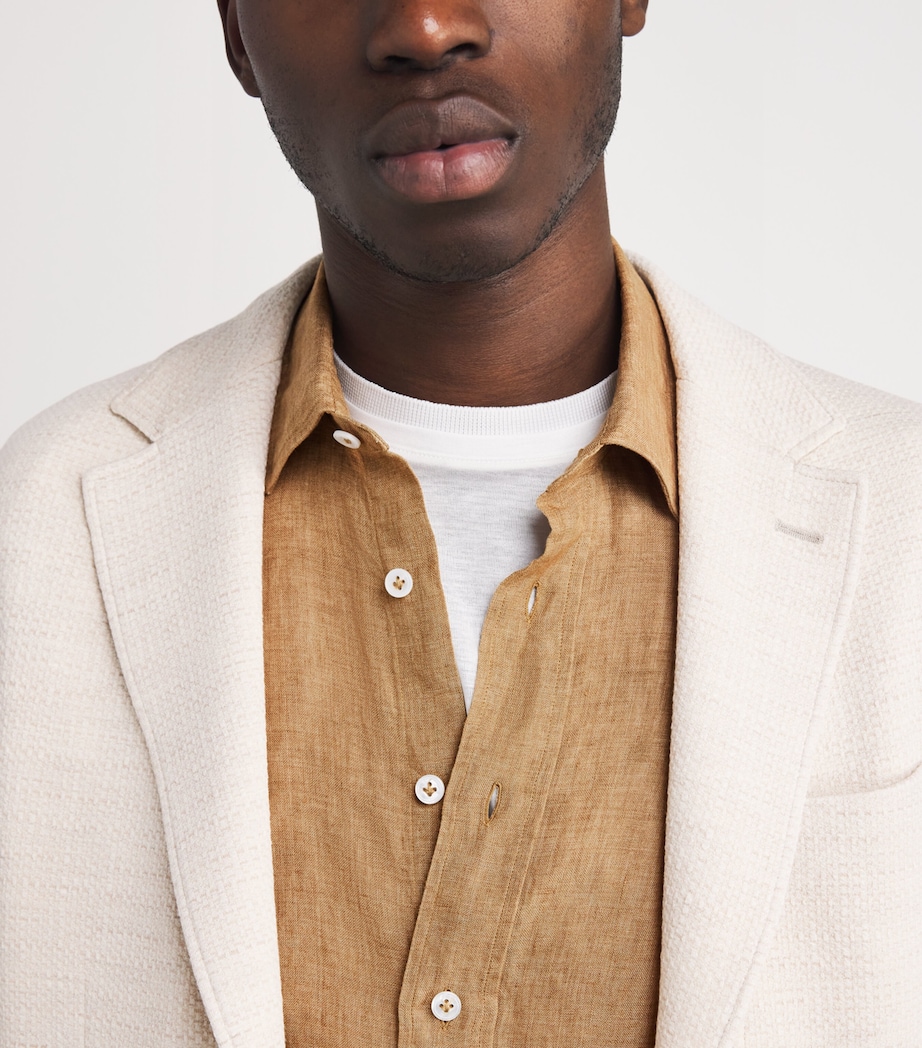 Linen Shirt 410 CAMEL Image 6