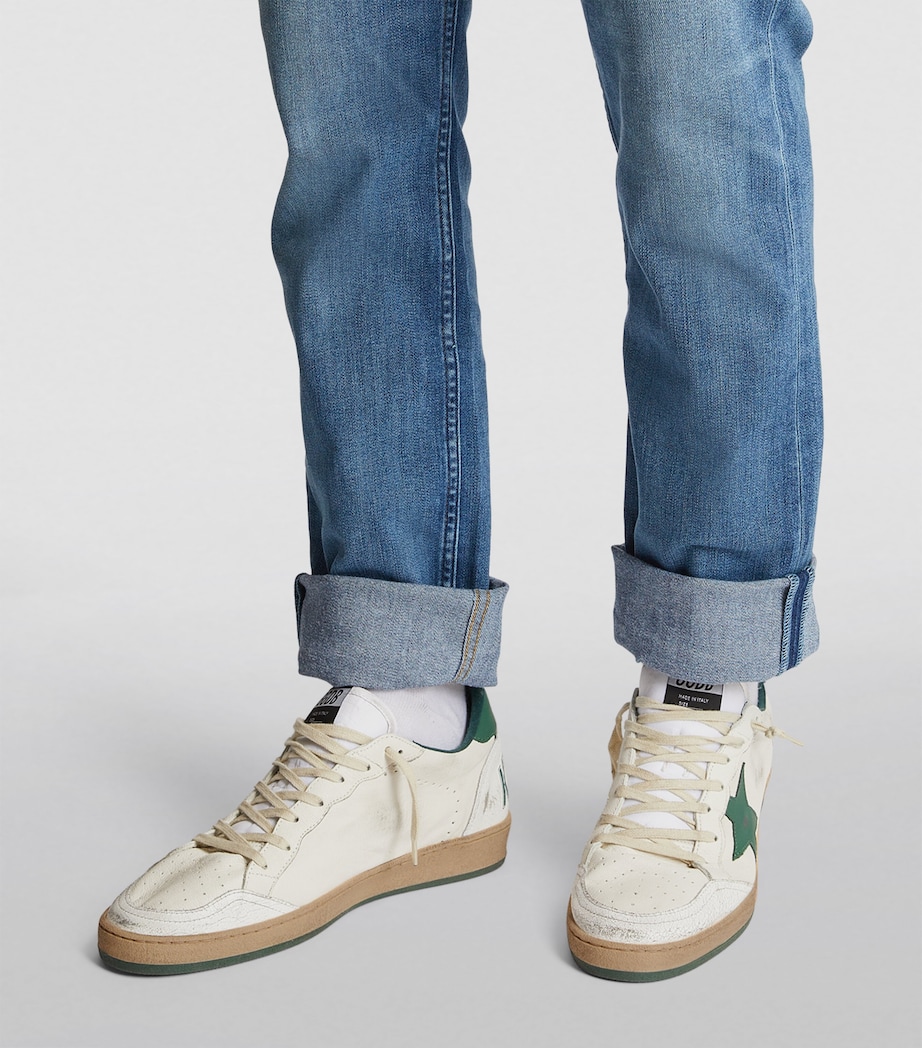 Leather Ballstar Sneakers GREEN OTH Image 7