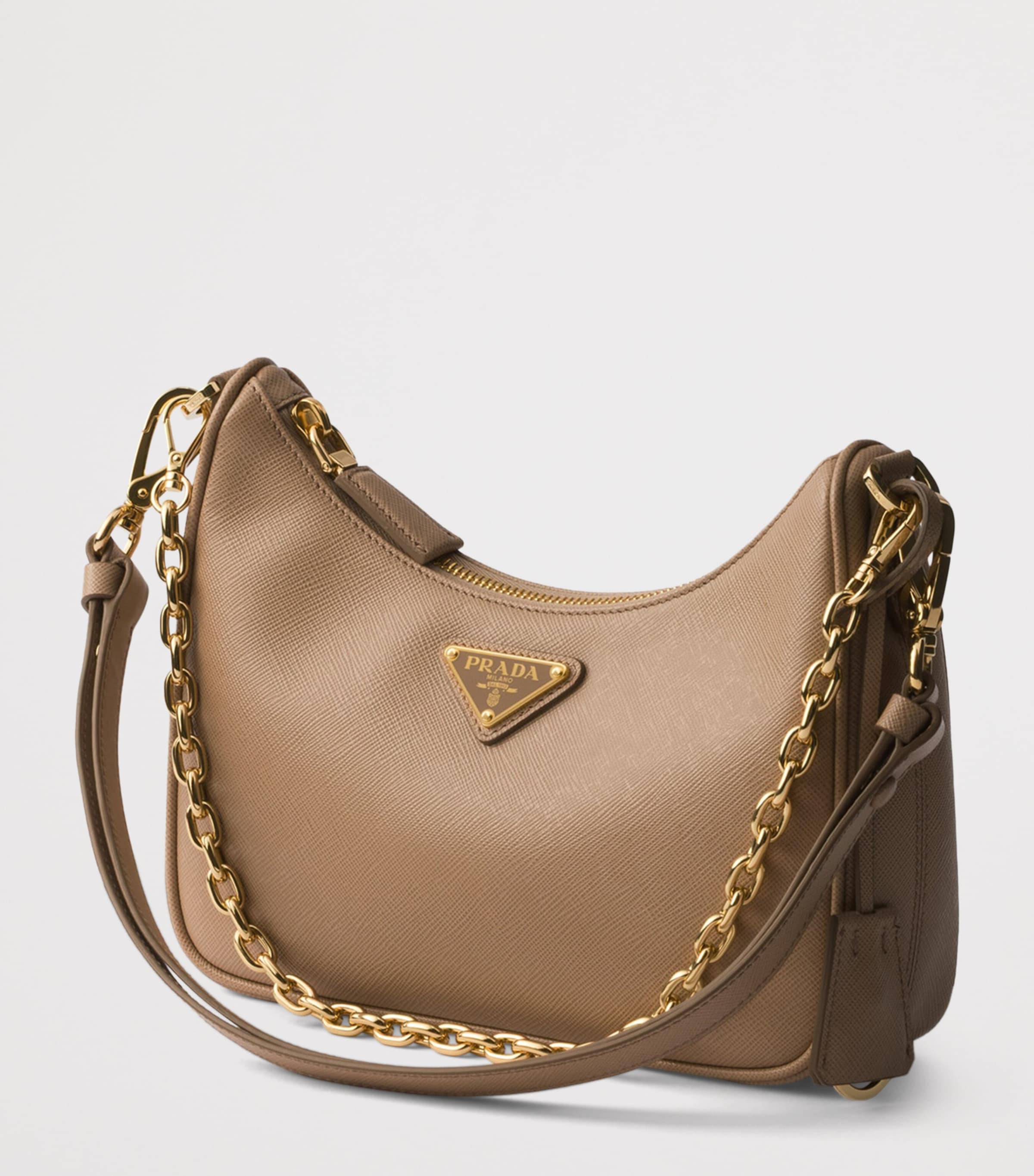 Prada Mini  Saffiano Leather Re-Edition Shoulder Bag Powder Image 2