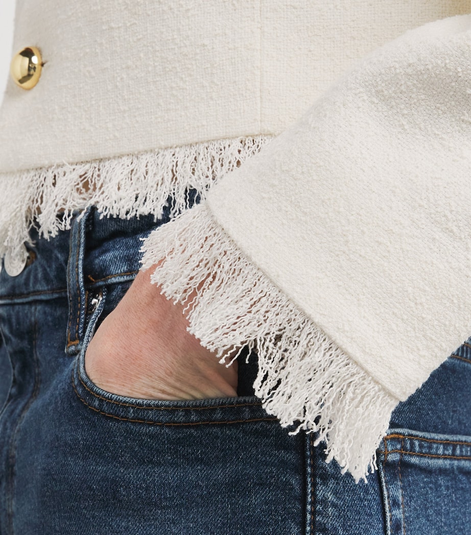 The Tweed Fringe Jacket WHITE Image 6