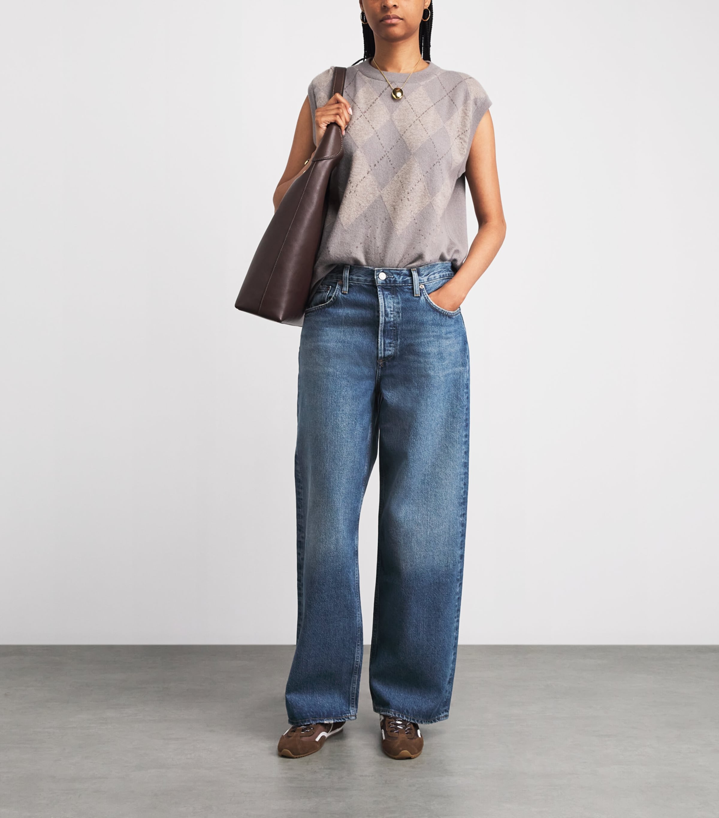 AGOLDE Womens Low-Slung Baggy Jeans Sltin Image 2