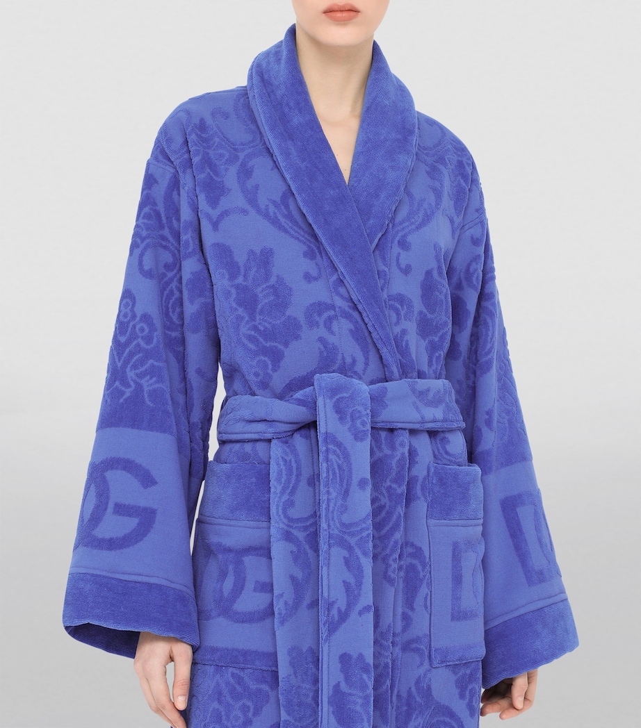 Terry Cotton DG Logo Robe U0018 BLU Image 7