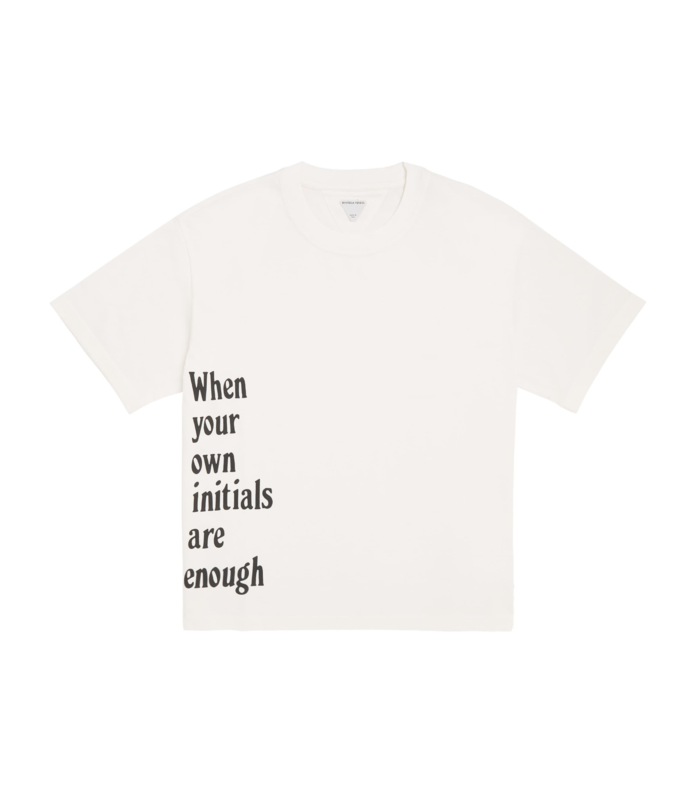 Bottega Veneta T-shirt Aus Pima Baumwolljersey Mit Kampagnen-print In White