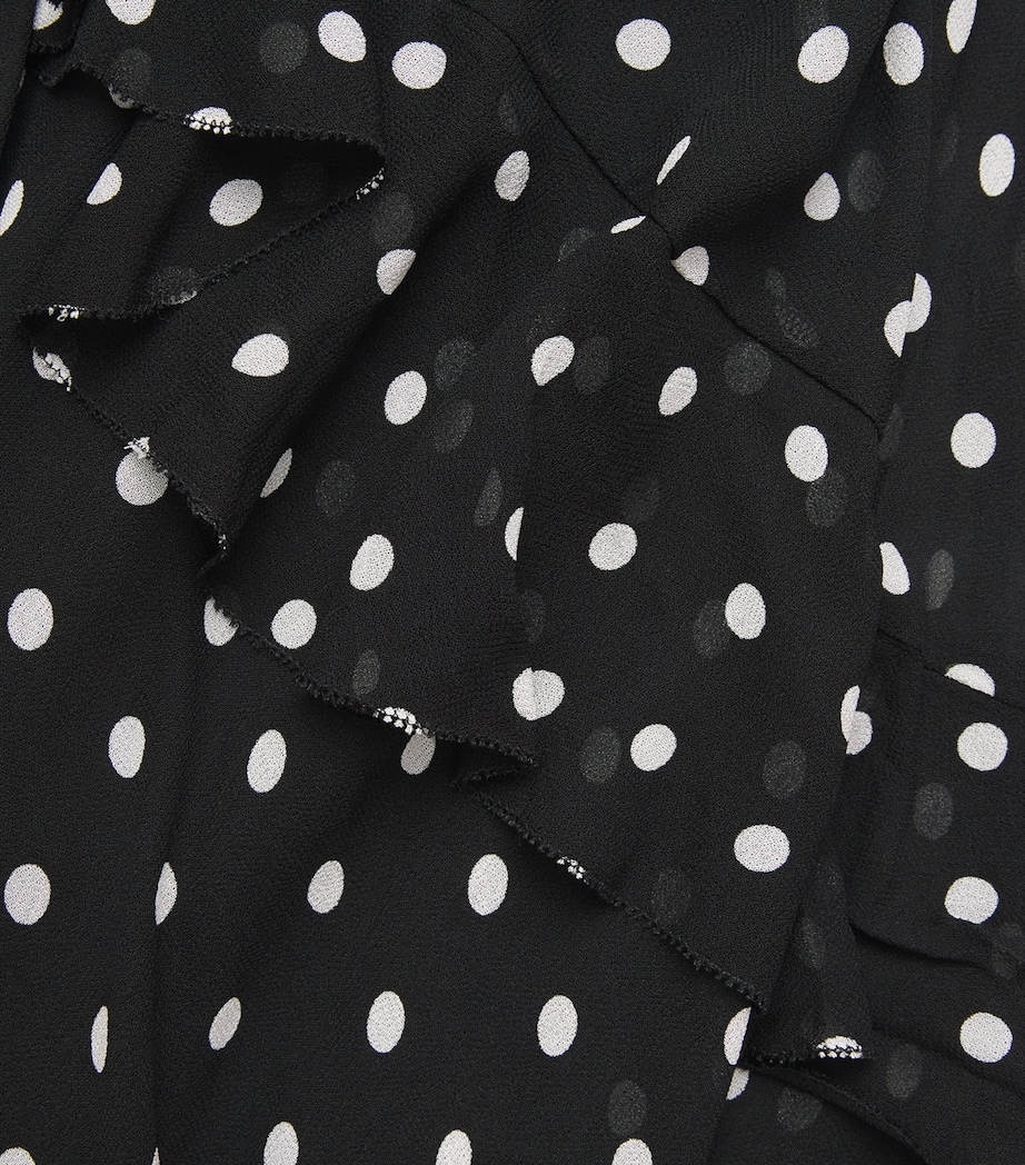 Self-Portrait Womens Polka-Dot Maxi Dress Black Image 6
