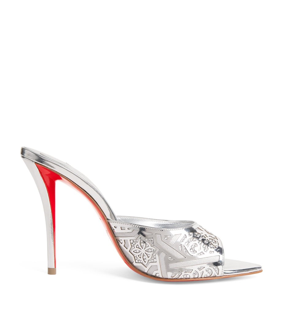 Christian Louboutin Womens Miss Z Mule Carouba Leather Mules 100 Image 1