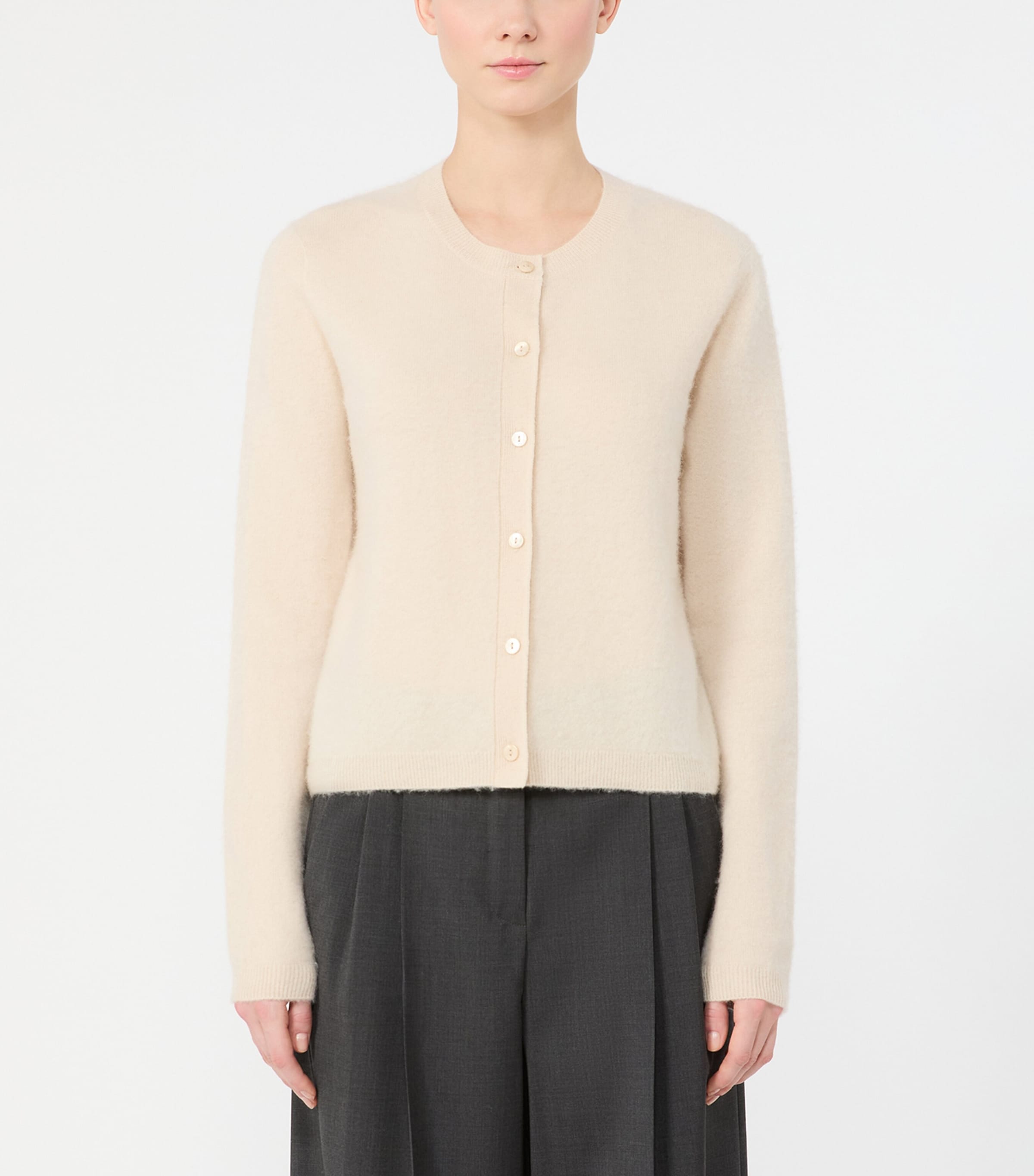 Weekend Max Mara Womens Wool-Cashmere Cardigan Ice Image 3