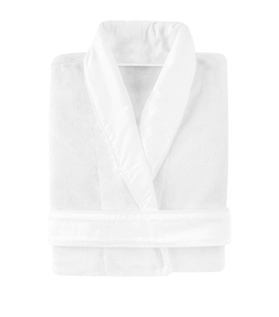 Cotton Marina Bathrobe (Small/Medium) WHITE Image 1