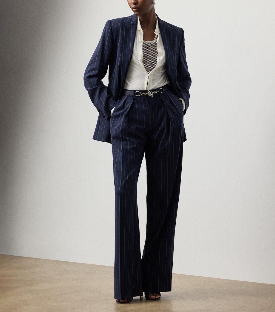 Wool Pinstripe Marcy Blazer NAVY-410 Image 2