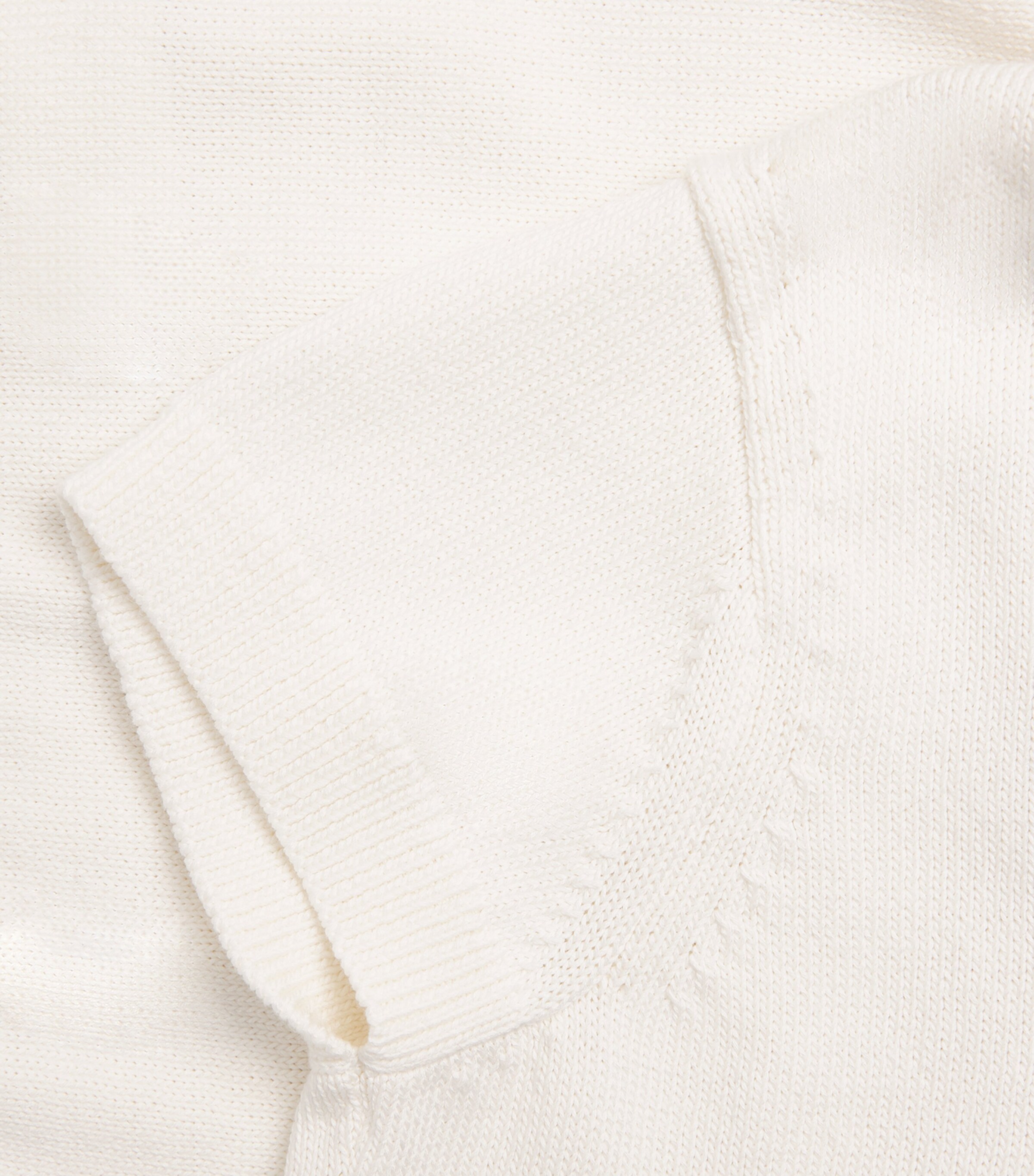 Lafayette 148 Womens Cotton-Silk Open-Collar Polo Shirt Cloud Cloud Image 6