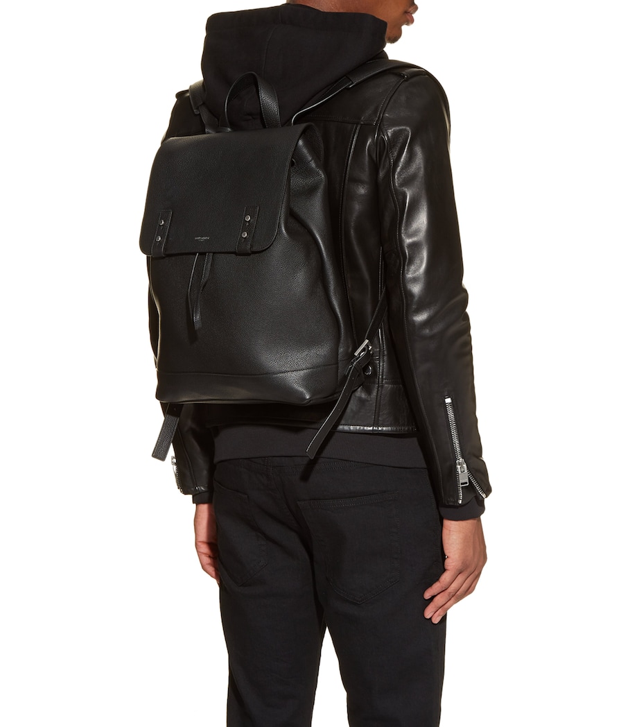 Leather Drawstring Backpack Image 4