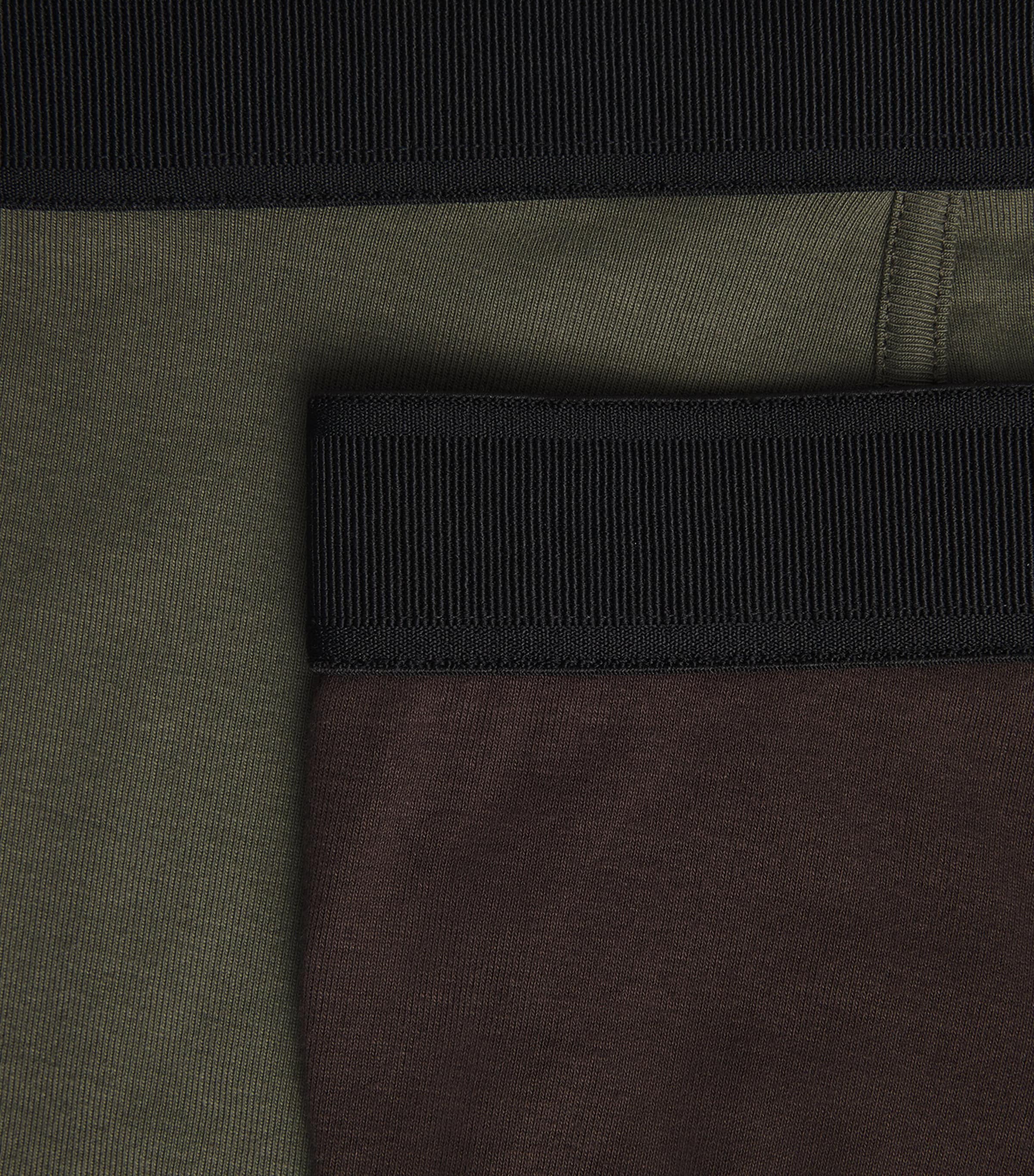 TOM FORD Mens Stretch-Cotton Logo Boxers (Pack of 2) Chocolate/milit Image 5