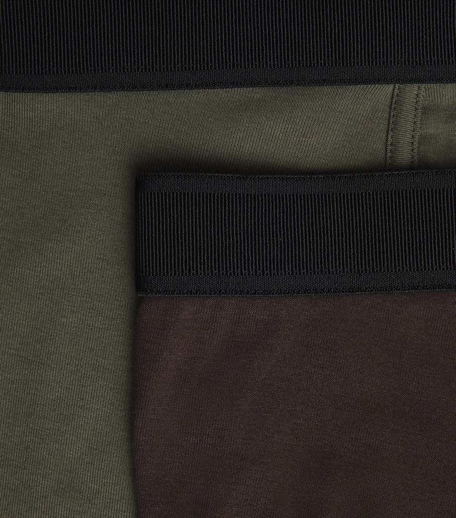 TOM FORD Mens Stretch-Cotton Logo Boxers (Pack of 2) Chocolate/milit Image 5