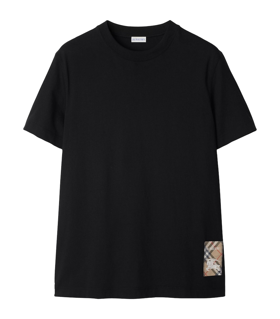 Check Label T-Shirt BLACK Image 1