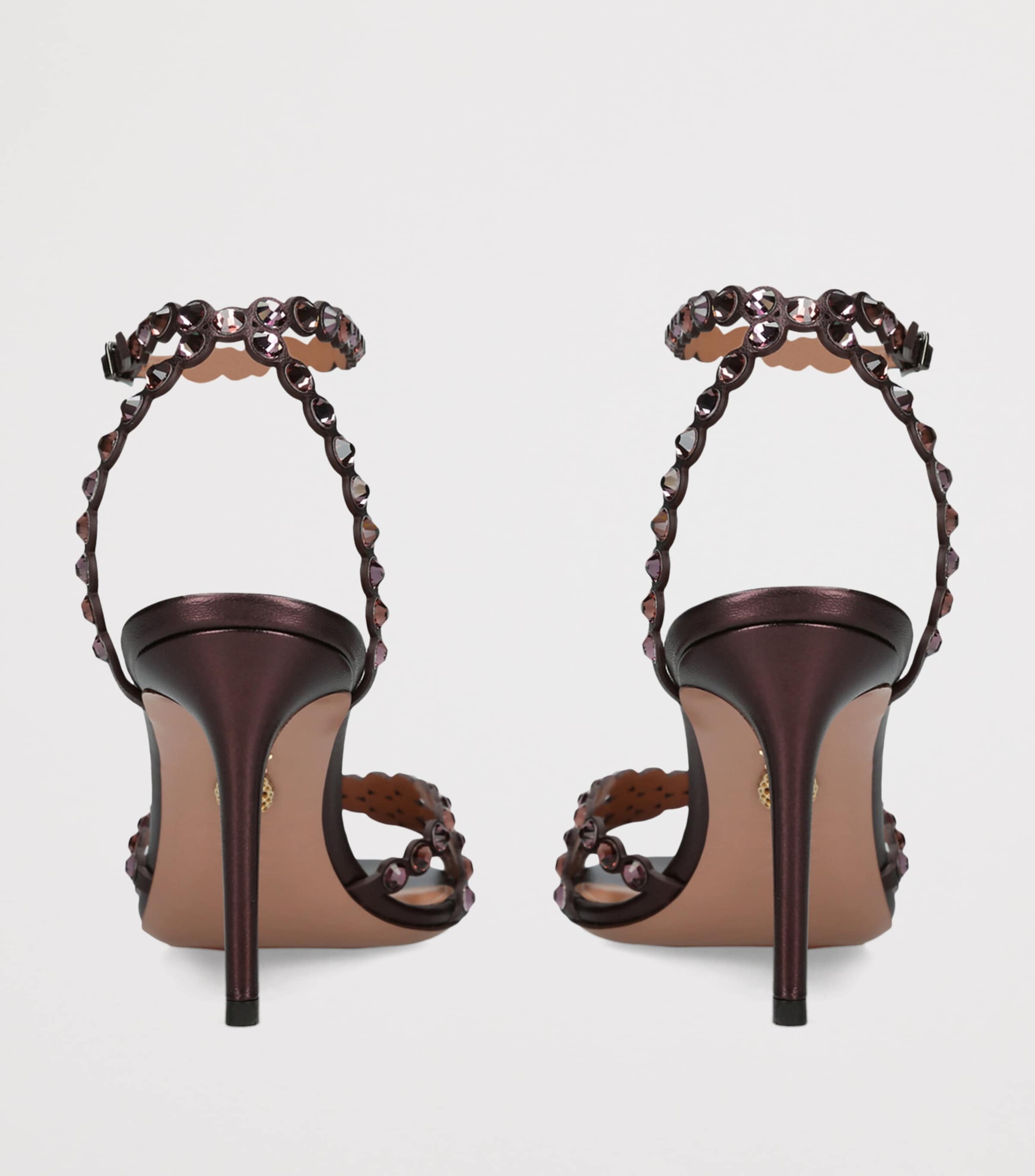 Aquazzura Leather Tequila Sandals 85 Viola Image 4