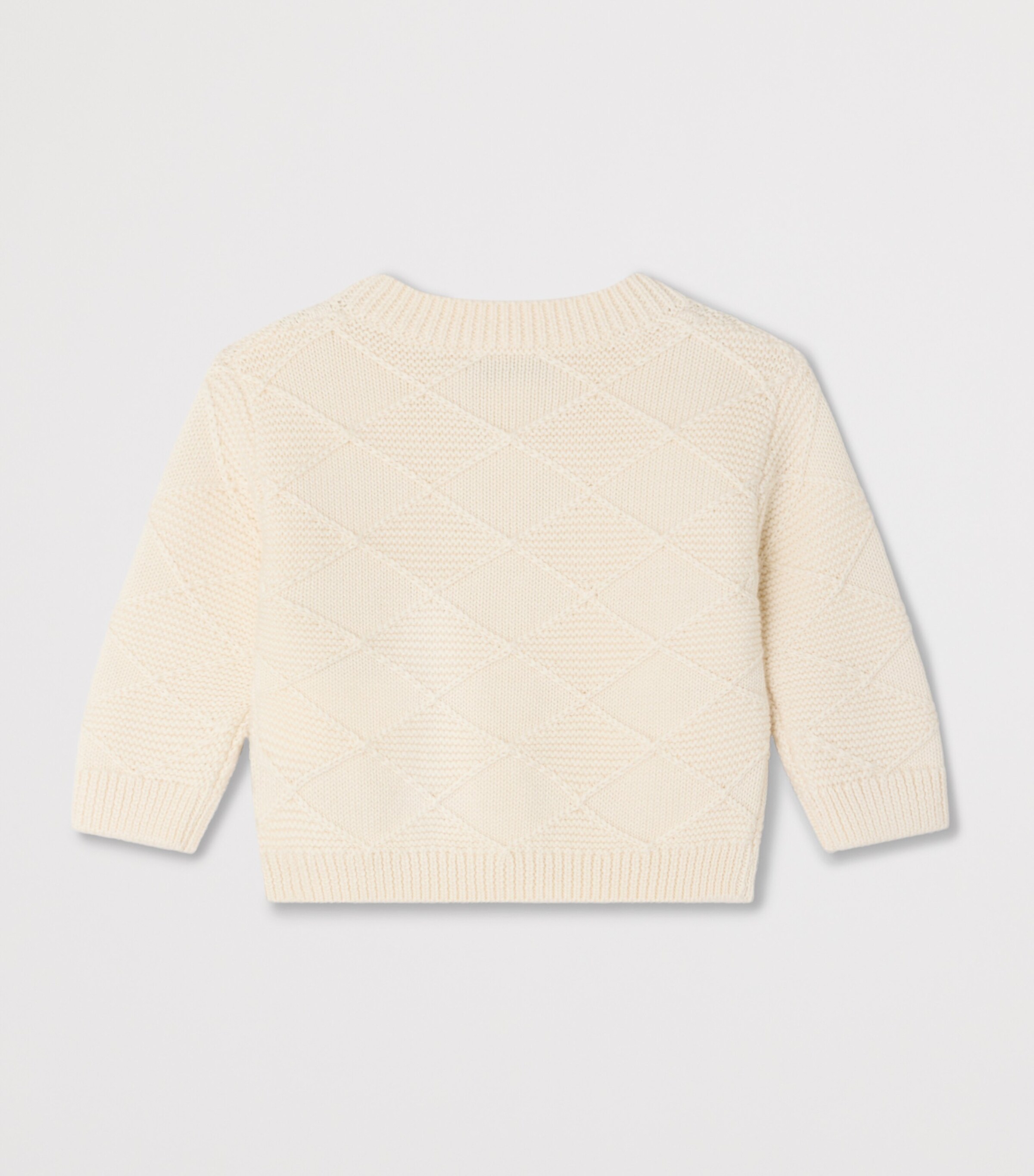 Bonpoint Cotton-Cashmere Louni Cardigan (6-18 Months) Ecru Image 2