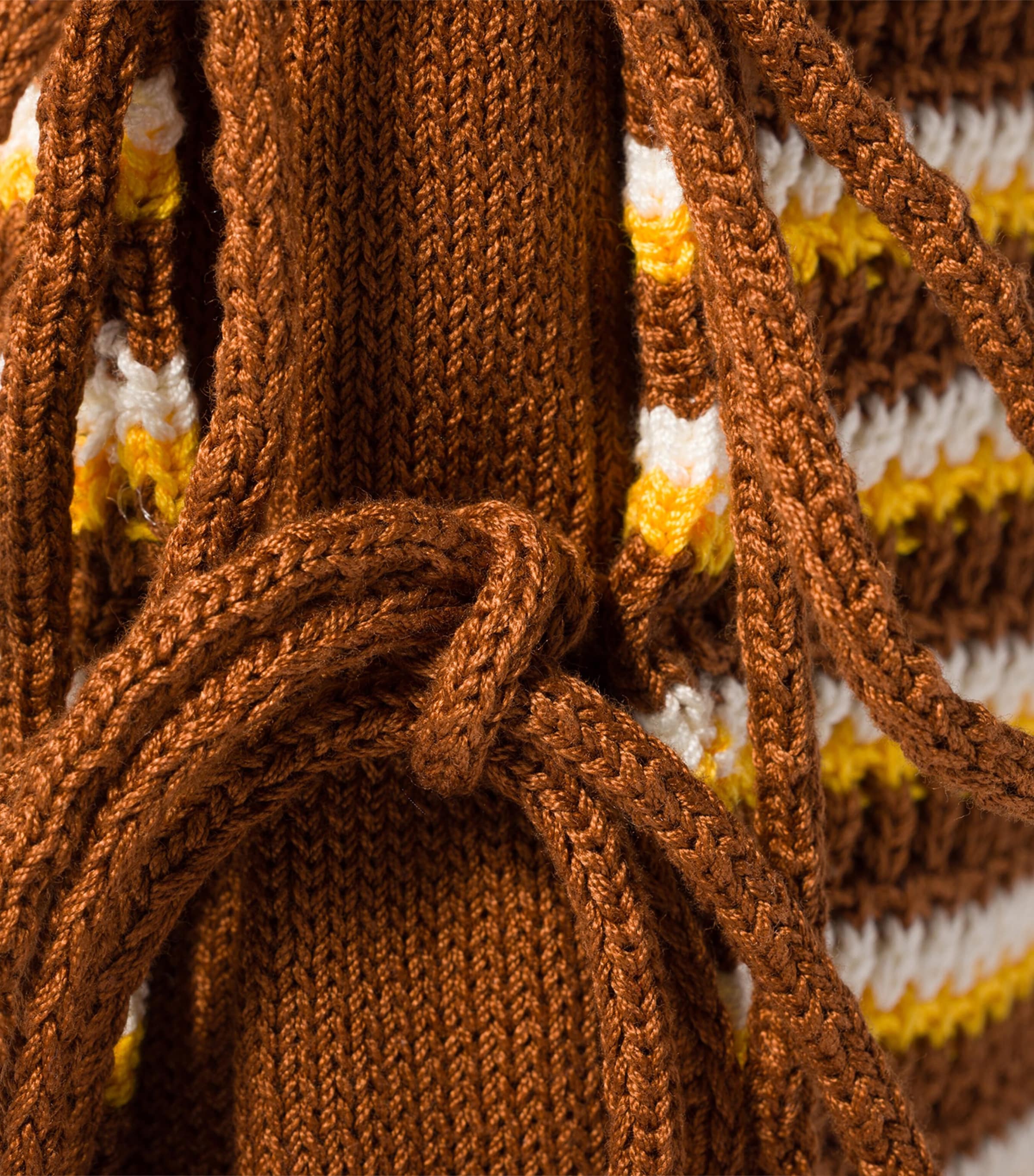 Miu Miu Crochet Ivy Tote Bag Brown Image 4