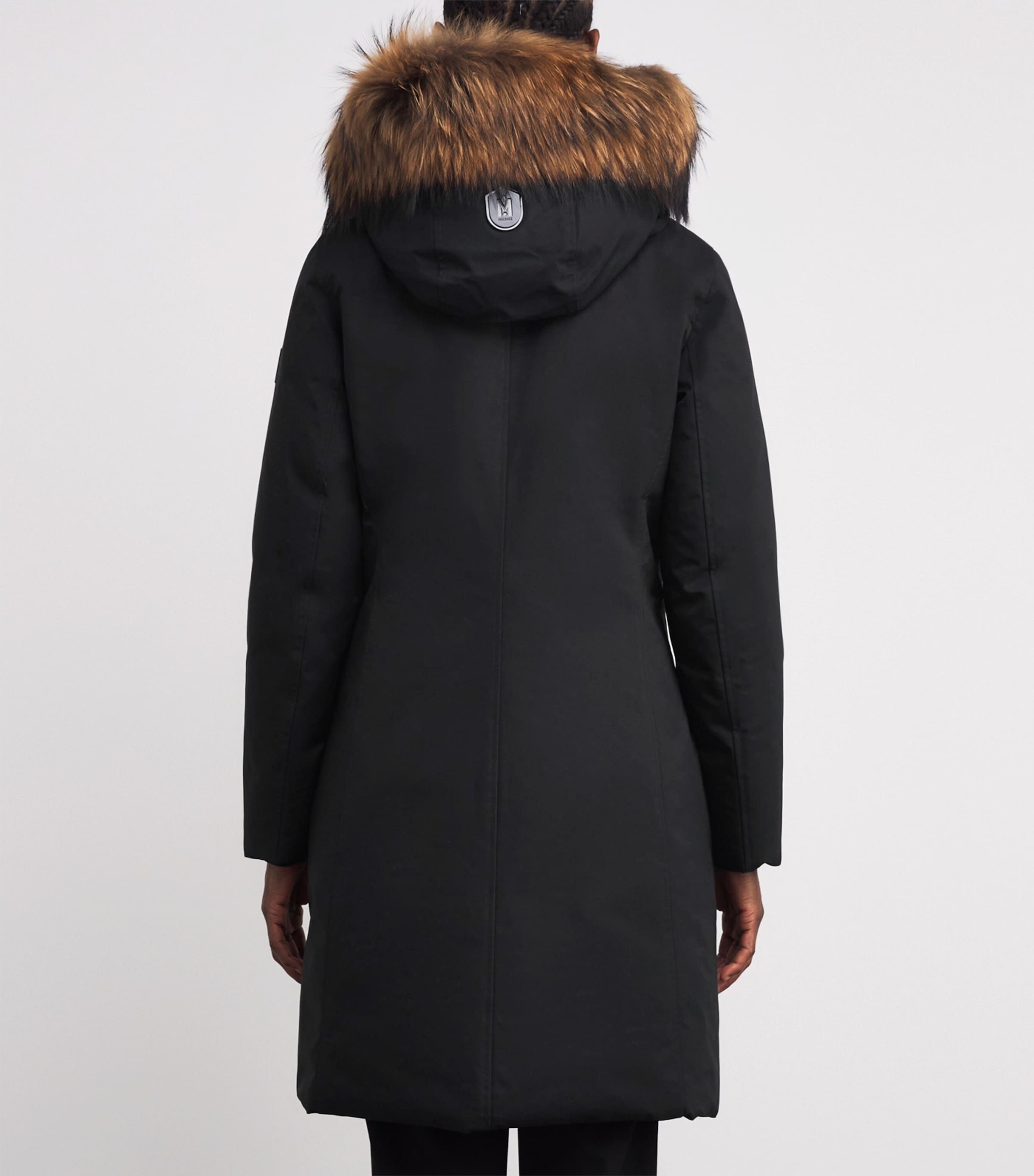 Down Fox Fur-Trim Shiloh-F Coat C0001 BLACK Image 4