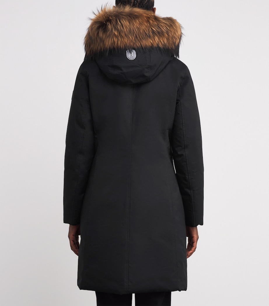 Down Fox Fur-Trim Shiloh-F Coat C0001 BLACK Image 4