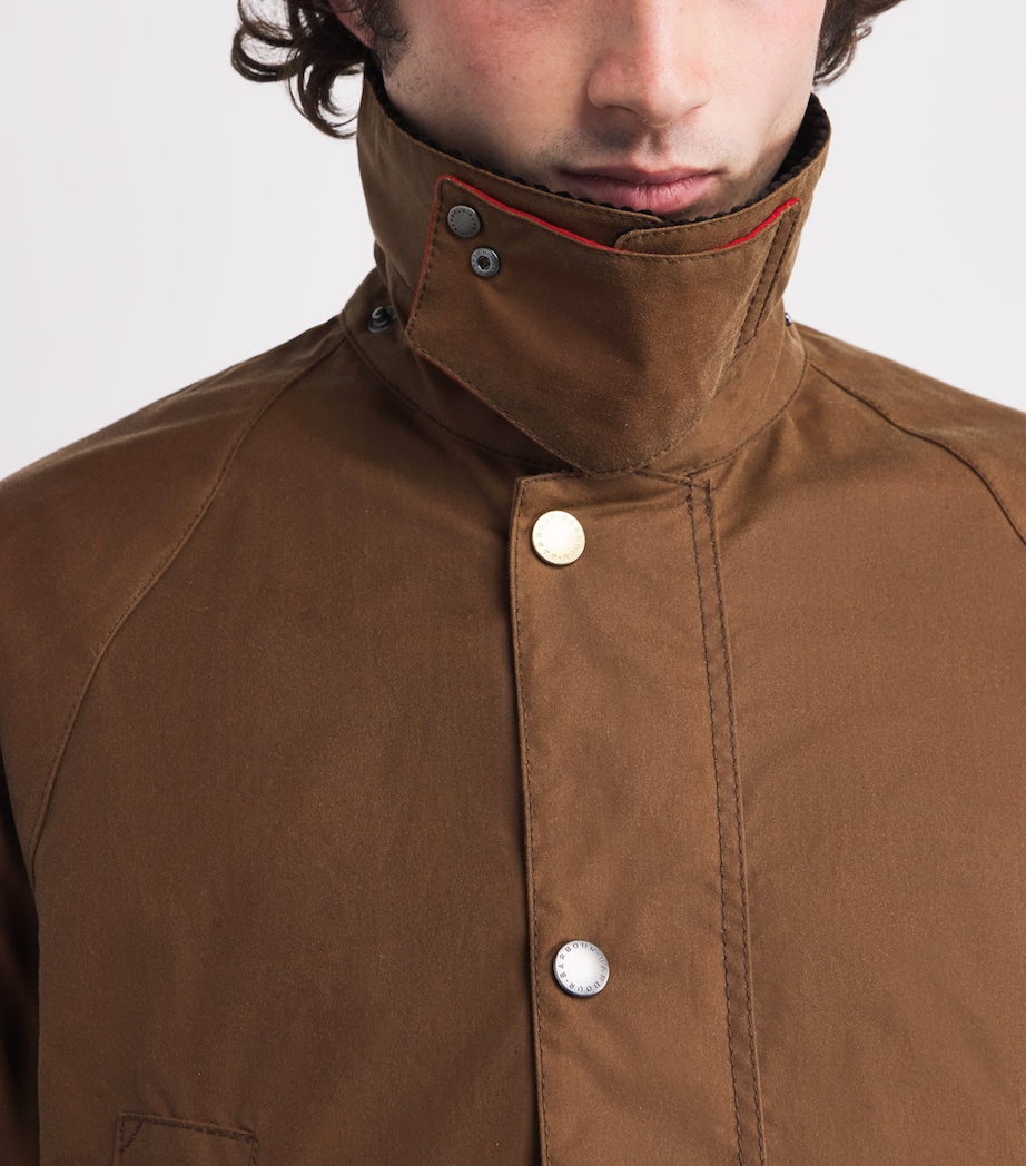 x Paul Smith Waxed Oversized Bedale Jacket TAN Image 6