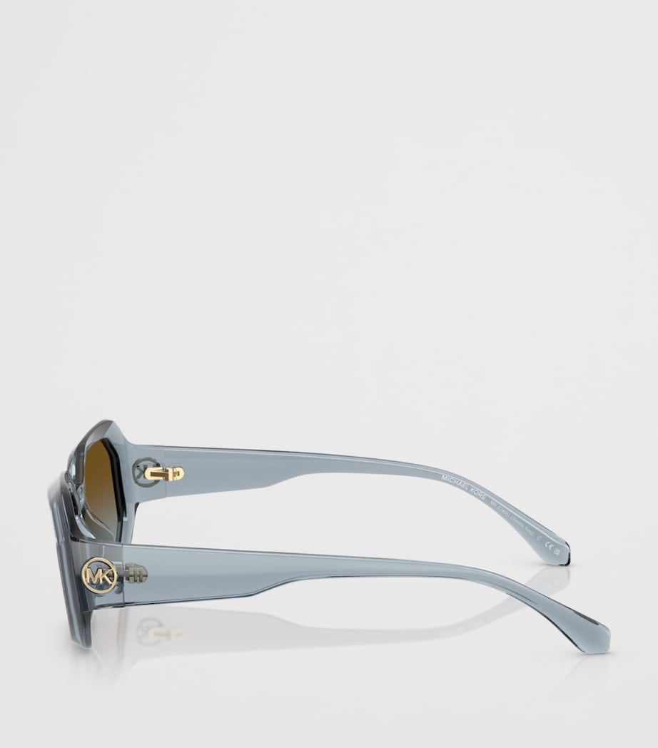 Michael Kors Siesta Key Rectangle Sunglasses Blue Image 3