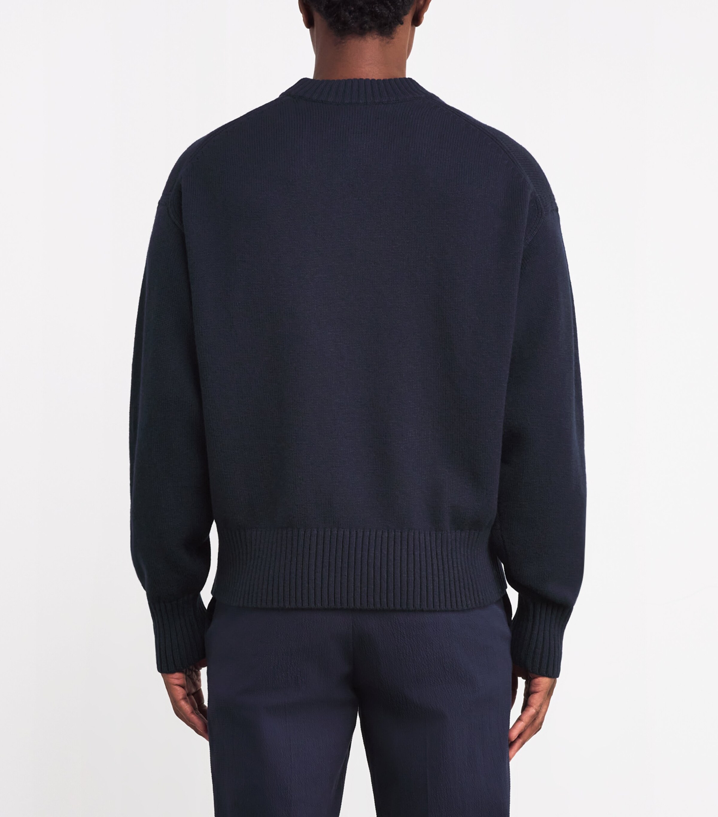 J Lindeberg Mens Wool-BCI Cotton Eddy Sweater Jl Navy Image 4