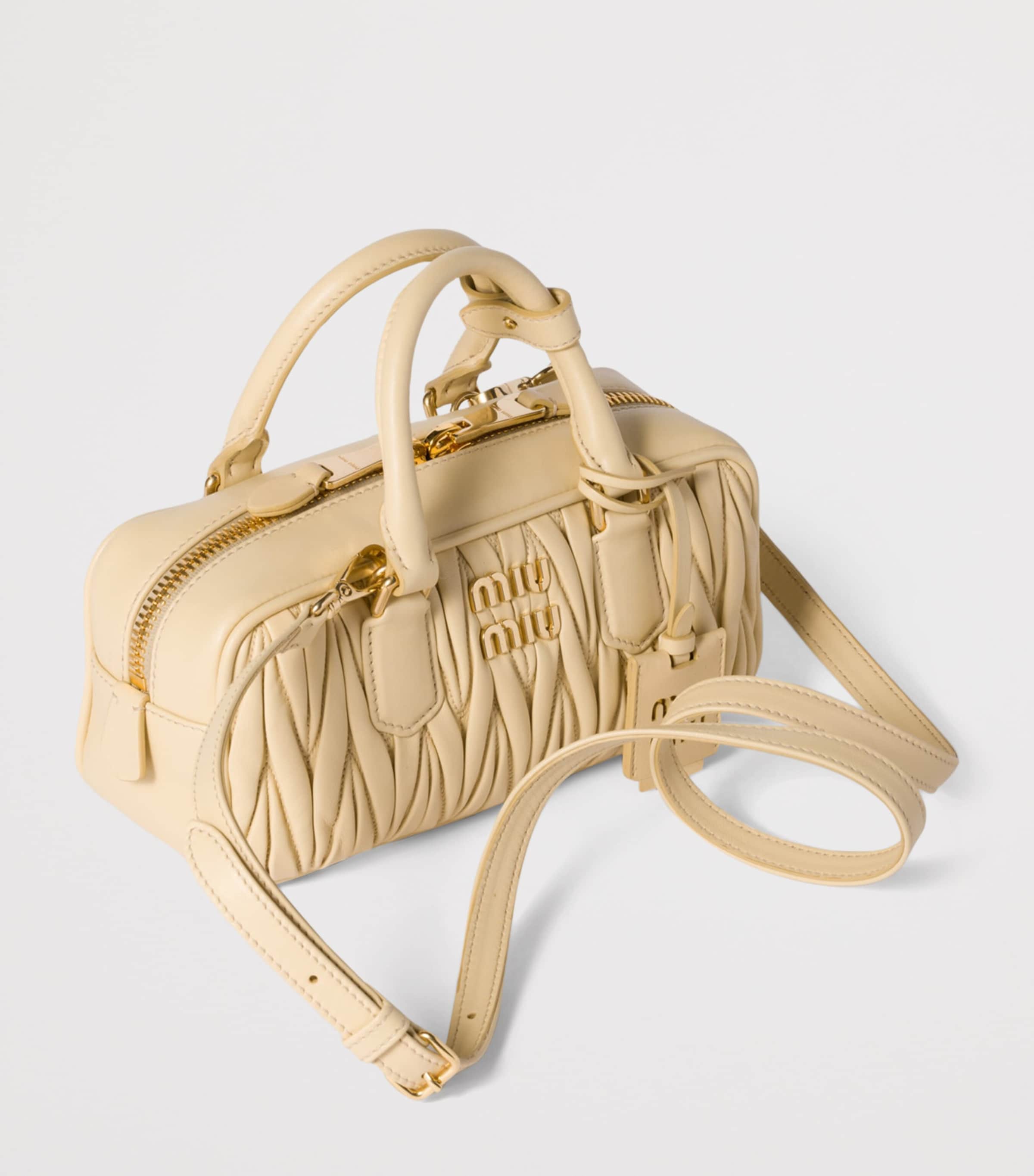 Matelassé Leather Arcadie Top-Handle Bag F0K57 Image 2