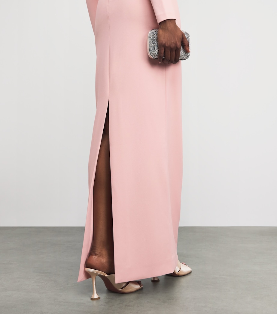 Solace London Womens Sabina Column Gown Pale Pink Image 5