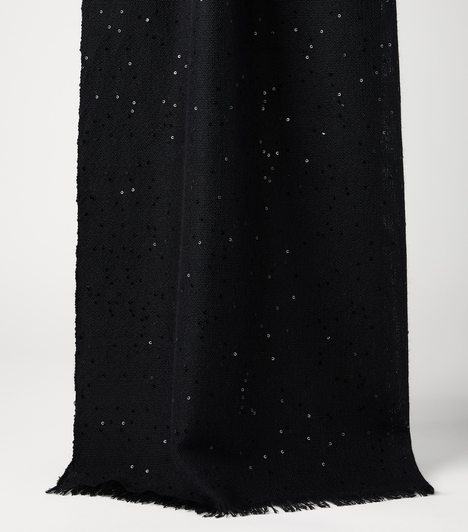 Cashmere-Silk Embellished Scarf C101 Image 2