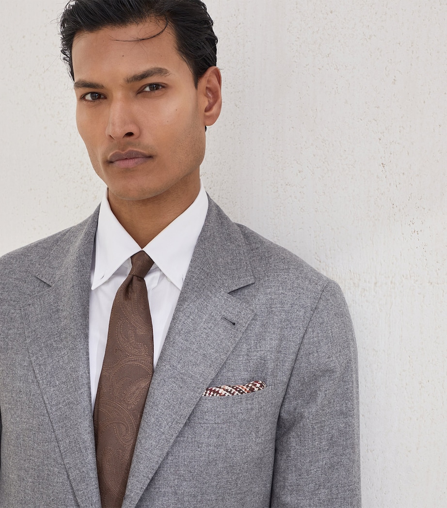 Silk Prince of Wales Pocket Square CDQ67 Image 2