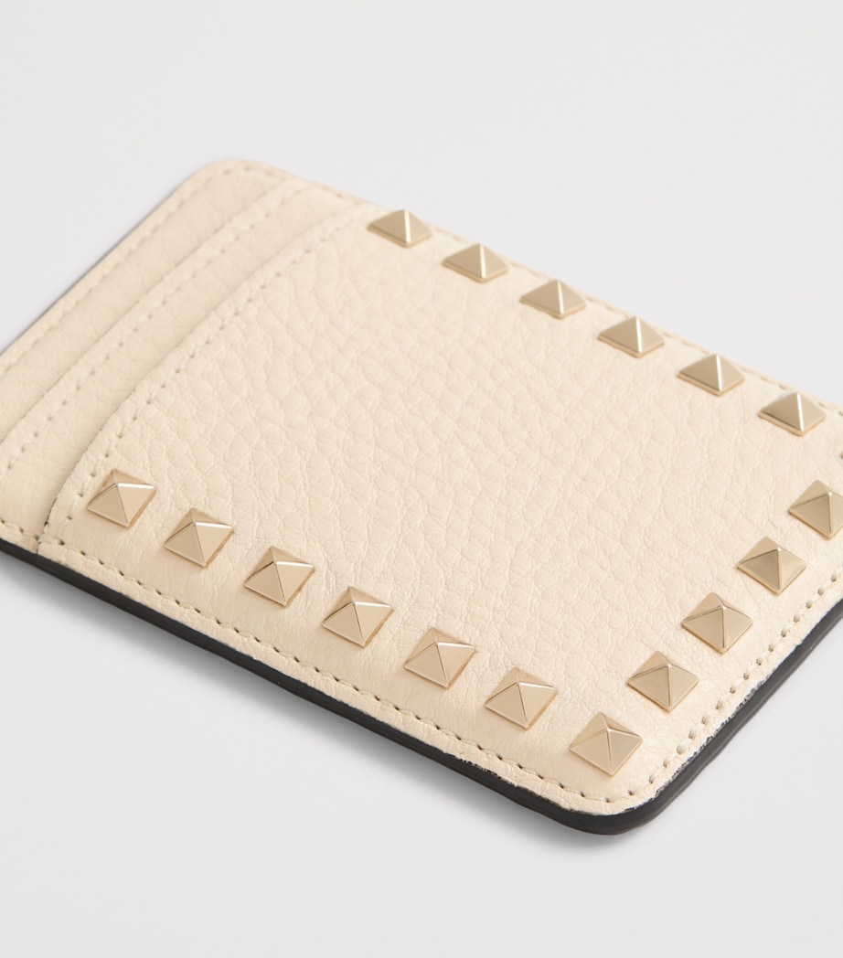 Valentino Garavani Leather Rockstud Magnetic Card Holder Image 3